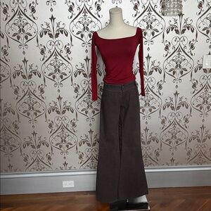 Rachel Pally Vintage Stretch Top YA-YA Corduroy Flare Pants Set Chic RetroOutfit